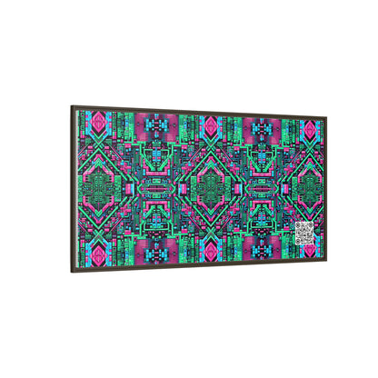Digital Glitch Vibes Tech-Inspired Streetwear Matte Canvas, Framed (multi-Color) - 8404 Design-71 B