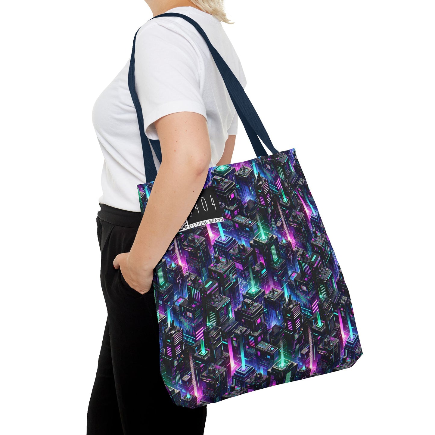 Tech Noir Graphics Futuristic Tech Aesthetics Tote Bag - 8404 Design-55