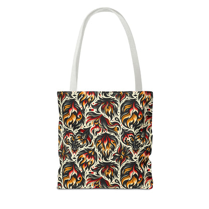 Fire & Flames Bold Streetwear Statement Tote Bag - 8404 Design-57