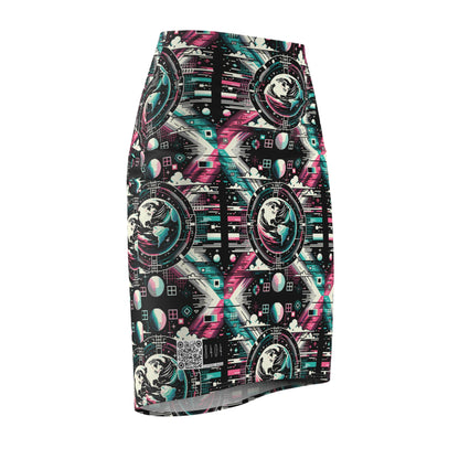 Digital Artistry Digital-native Streetwear Women's Pencil Skirt - 8404 Design-62