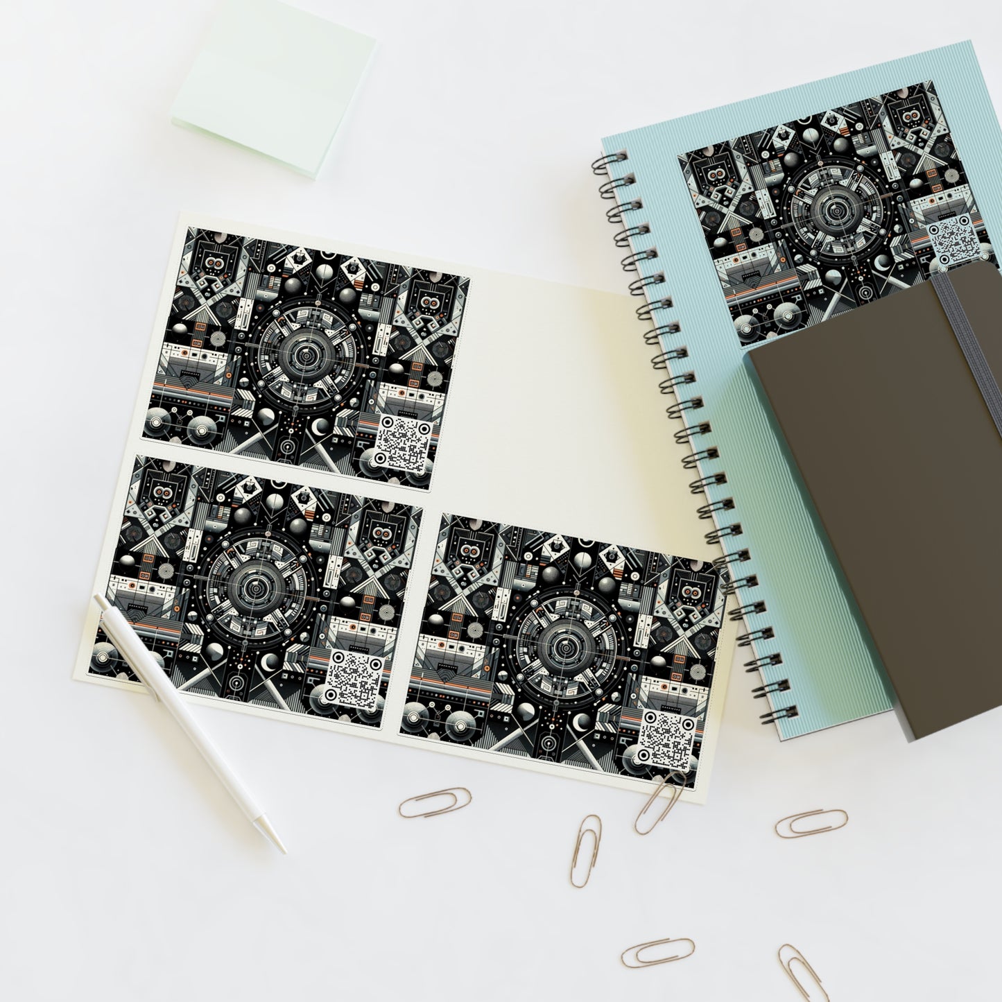 Tech-Inspired Graphic Tees Tech-Forward Streetwear Sticker Sheets - 8404 Design-64