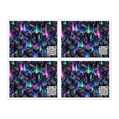 Tech Noir Graphics Futuristic Tech Aesthetics Sticker Sheets - 8404 Design-55