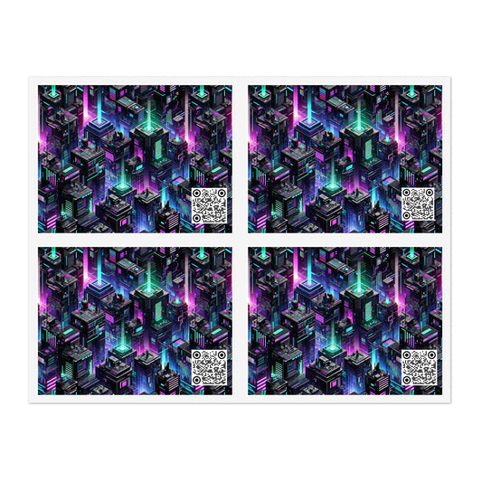 Tech Noir Graphics Futuristic Tech Aesthetics Sticker Sheets - 8404 Design-55
