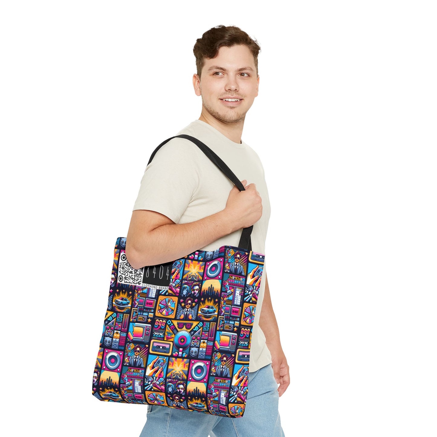 Digital Pop Culture Mashup Maximalist Pop Tote Bag - 8404 Design-52