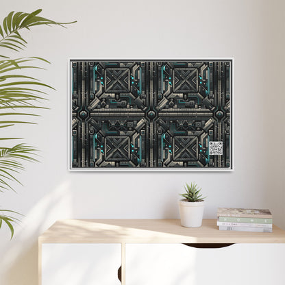 Tech Noir Futuristic Tech Aesthetic with a Dark Twist Matte Canvas, Framed (multi-color) - 8404 Design-59 A