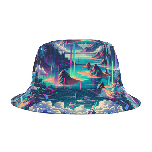 Digital Dreamscapes Digitally-Inspired Streetwear With a Dreamy, Surreal Twist Bucket Hat - 8404 Design-53