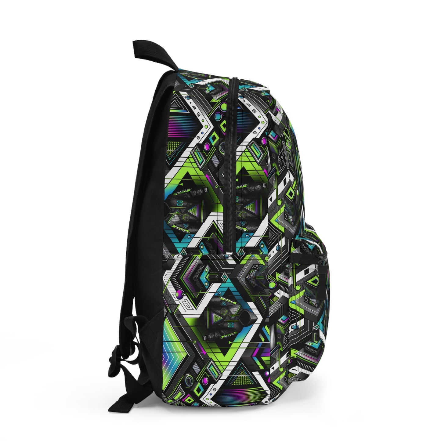 Retro Futurism Graphics Tech-Forward Streetwear Backpack - 8404 Design-52