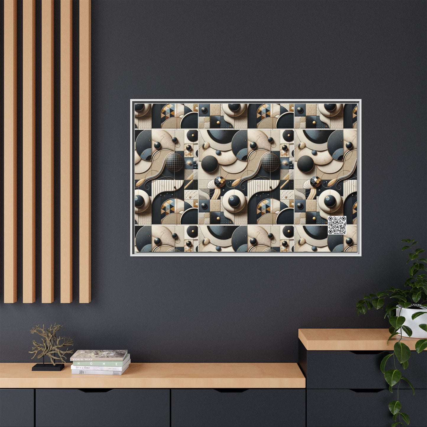 Tech-forward Luxe Streetwear Tech Luxe Fusion Matte Canvas, Framed (multi-color) - 8404 Design-71 A