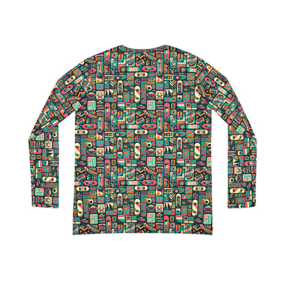 Skate Culture Revival Urban Retro Cool Women's Long Sleeve V-Neck Shirt - 8404 Design-61
