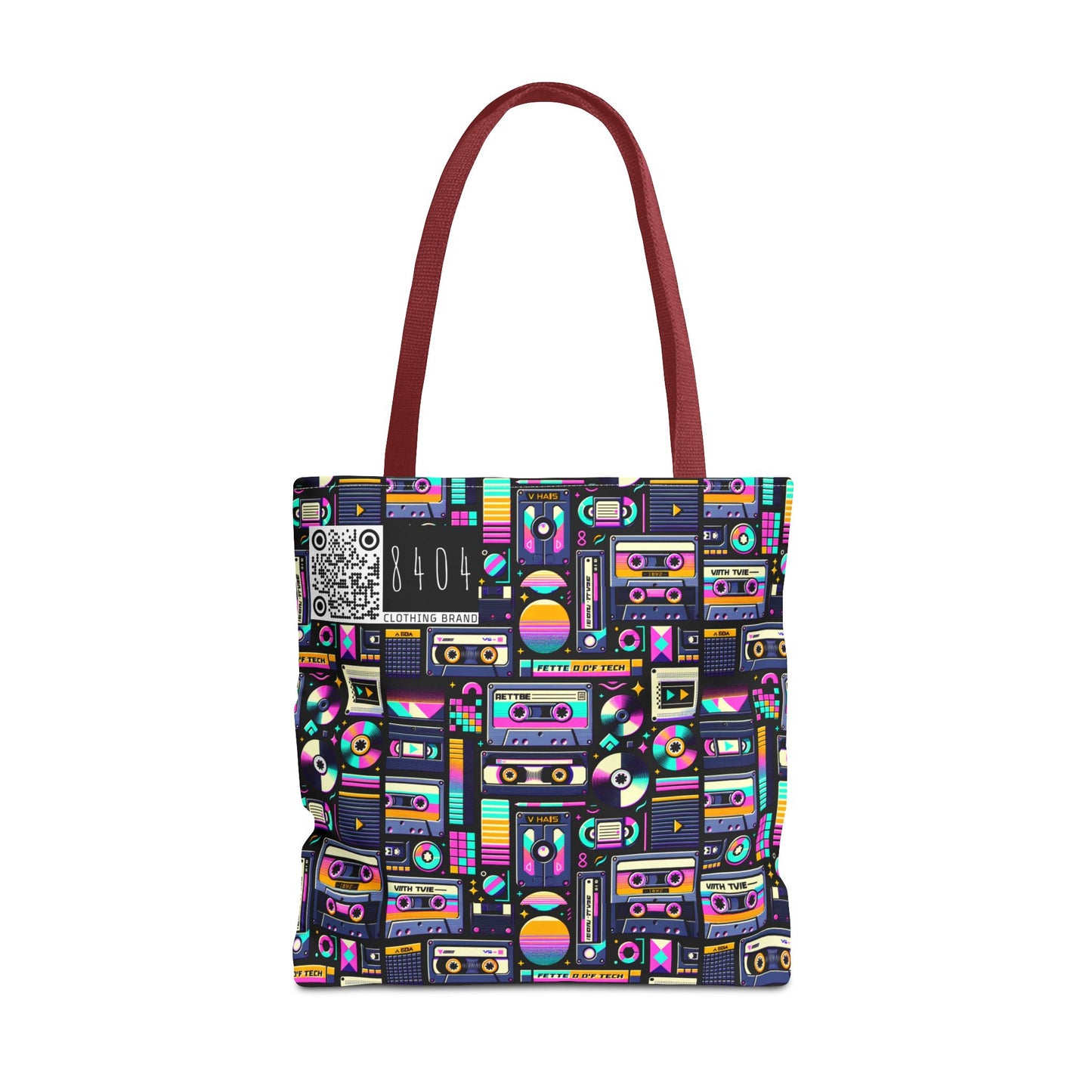 Digital Nostalgia Tech-Inspired Retro Fusion Tote Bag - 8404 Design-48
