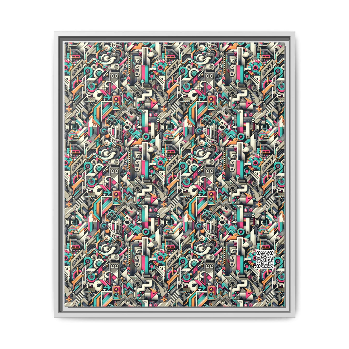 Digital Street Art Urban Street Style Matte Canvas, Framed (multi-color) - 8404 Design-74 B