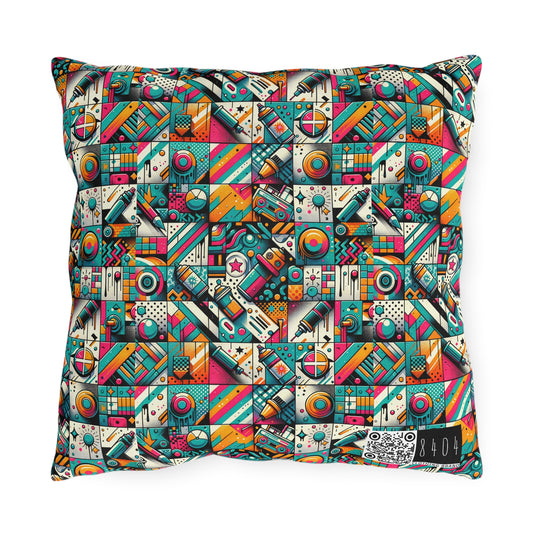 Graffiti Fusion Modern Street Art Fusion Outdoor Pillow - 8404 Design-58