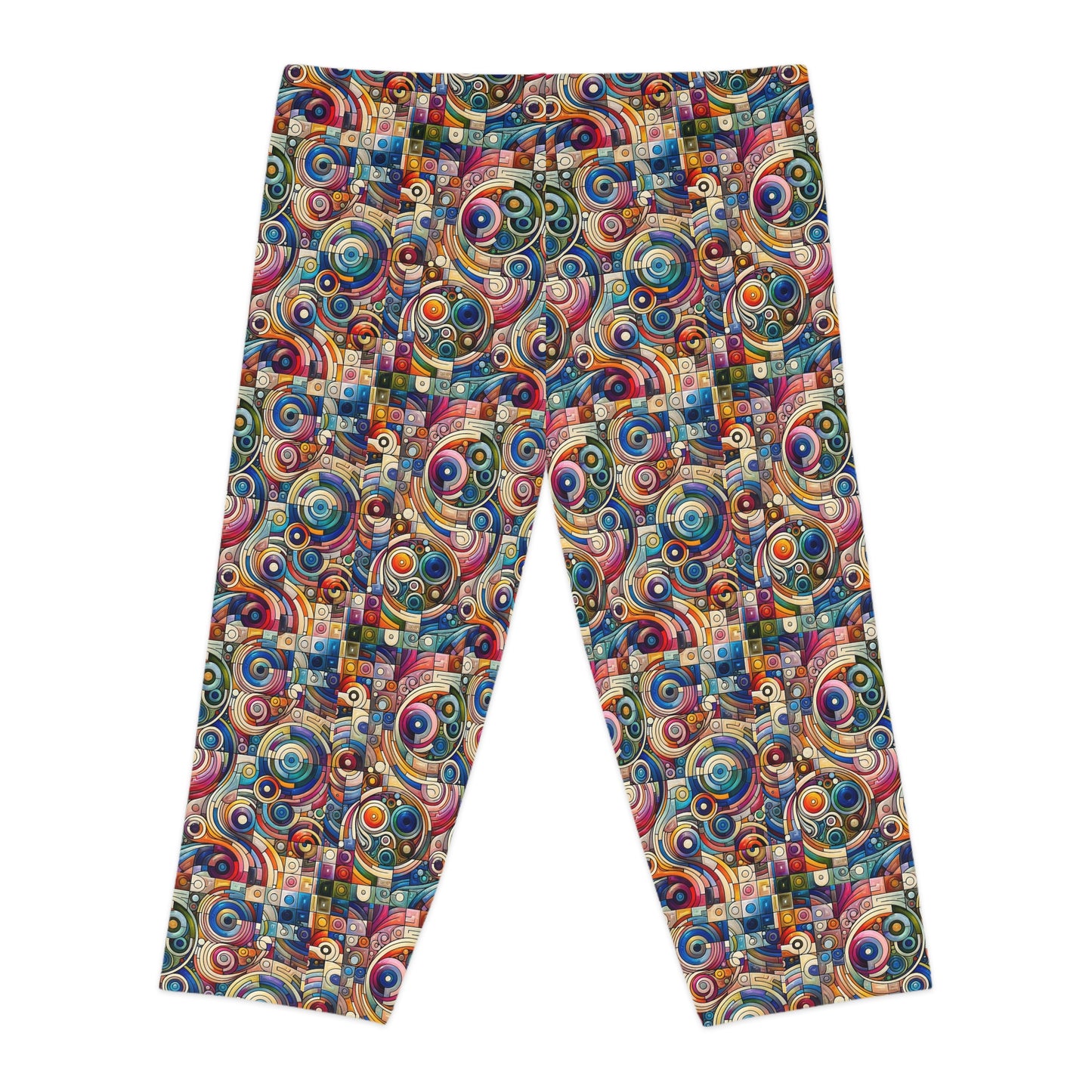 Digital Artistic Expression Artistic Streetwear Women's Capri Leggings - 8404 Design-49
