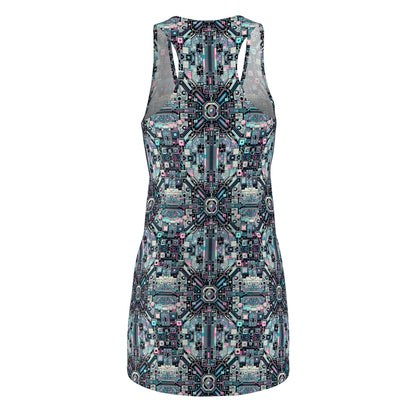 Digital Renaissance Tech-Forward Maximalism Women's Cut & Sew Racerback Dress - 8404 Design-44