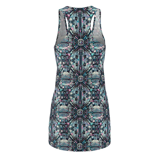 Digital Renaissance Tech-Forward Maximalism Women's Cut & Sew Racerback Dress - 8404 Design-44