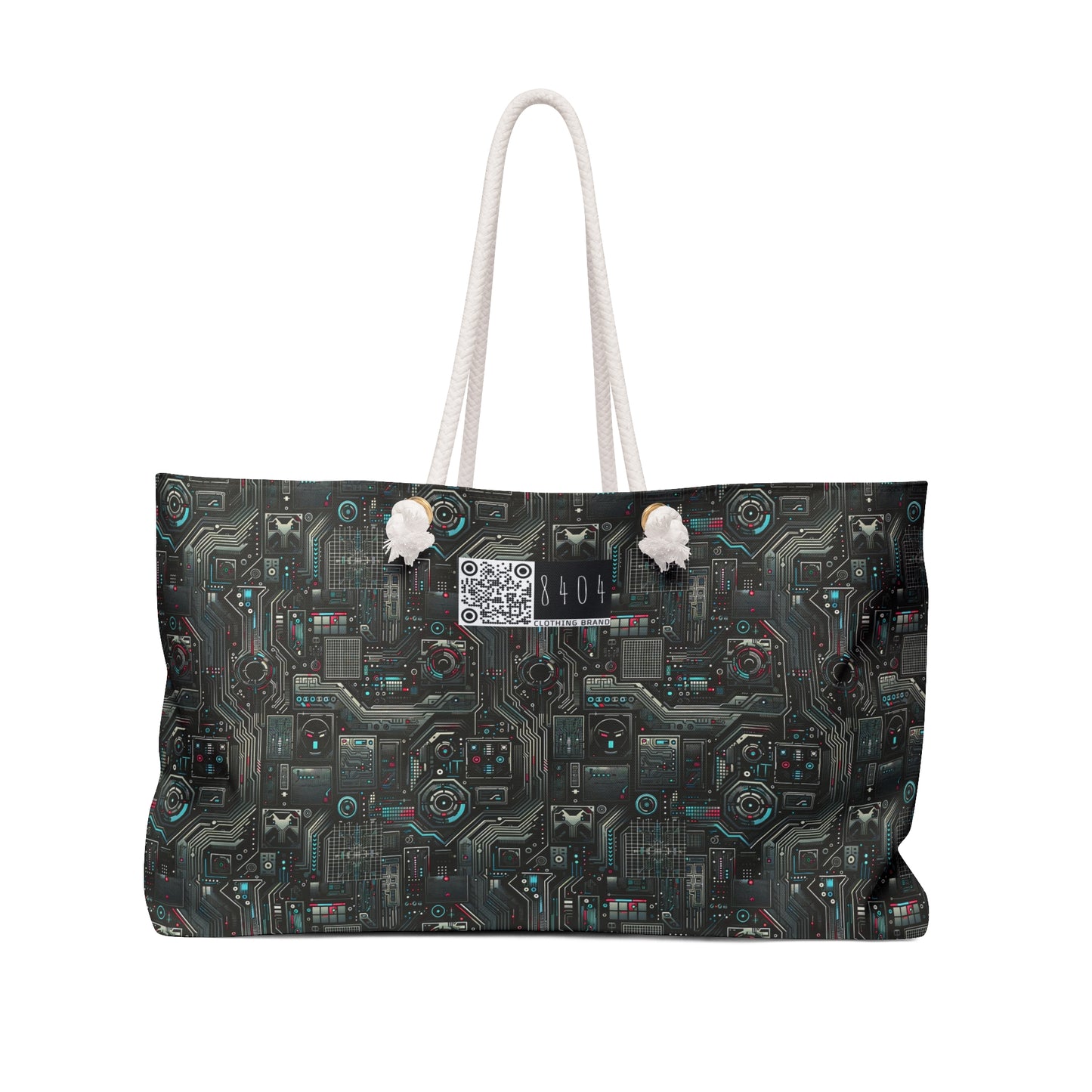 Tech Noir Aesthetics Sleek Tech Streetwear Weekender Bag - 8404 Design-52