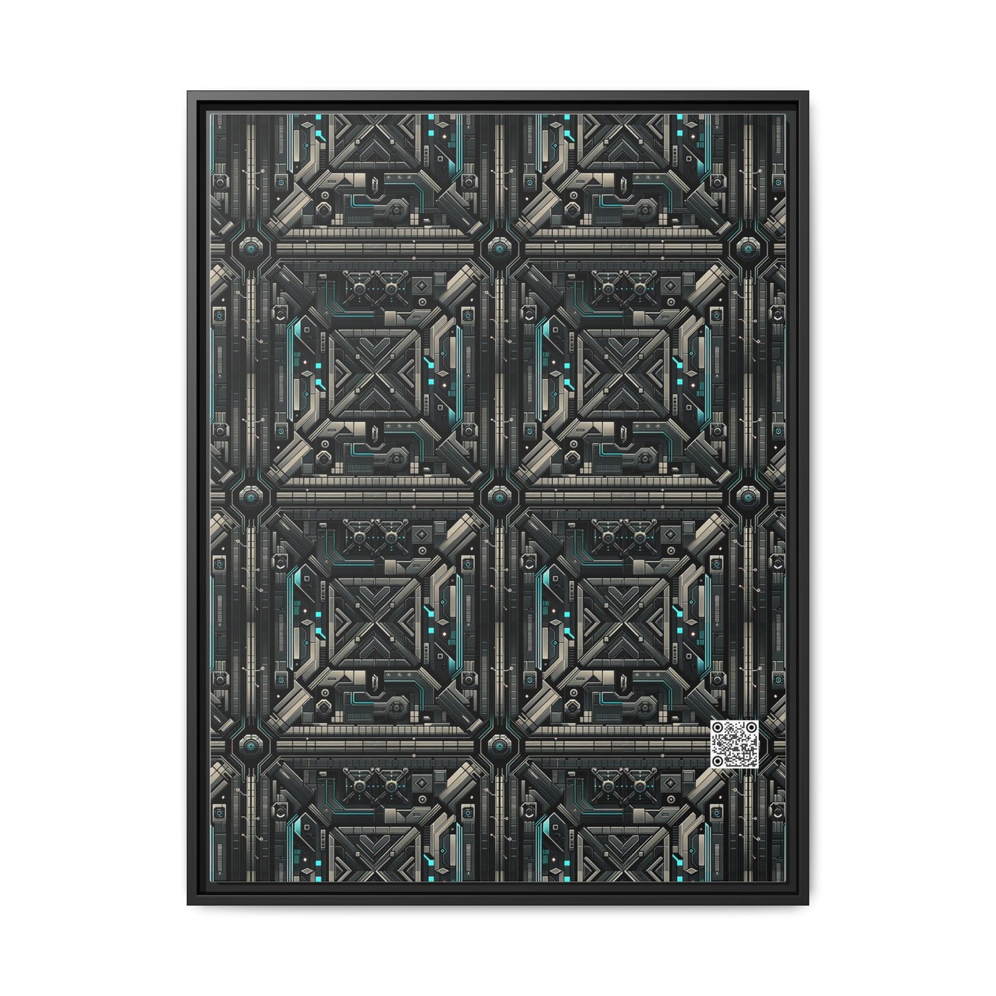 Tech Noir Futuristic Tech Aesthetic with a Dark Twist Matte Canvas, Framed (multi-color) - 8404 Design-59 A