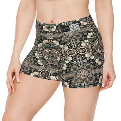Cyber Garden Party Tech Garden Extravaganza Women's Shorts - 8404 Design-66