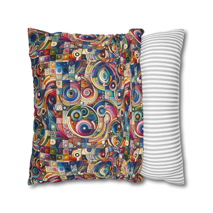 Digital Artistic Expression Artistic Streetwear Spun Polyester Square Pillowcase - 8404 Design-49