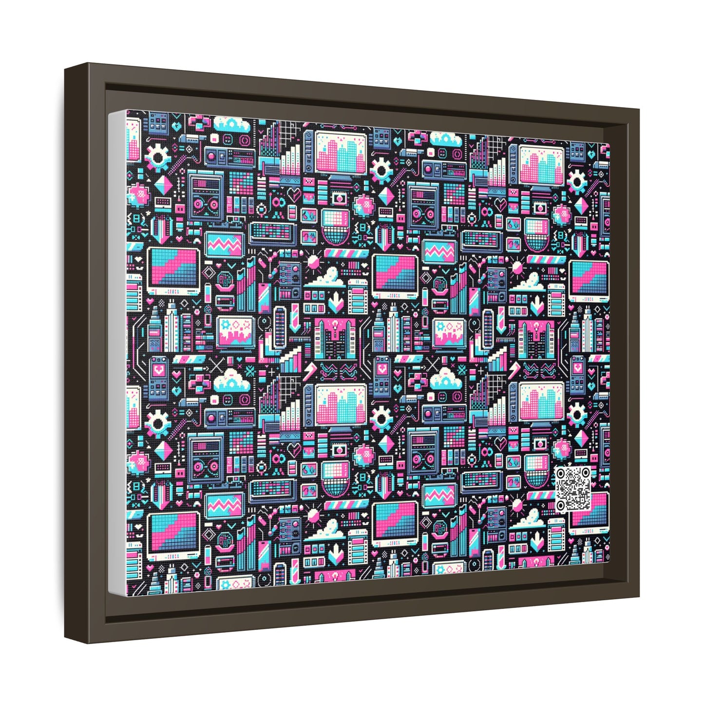 Digital Rebellion Youthful Streetwear with a Rebellious Digital Twist Matte Canvas, Framed (multi-color) - 8404 Design-71 A