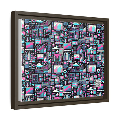 Digital Rebellion Youthful Streetwear with a Rebellious Digital Twist Matte Canvas, Framed (multi-color) - 8404 Design-71 A