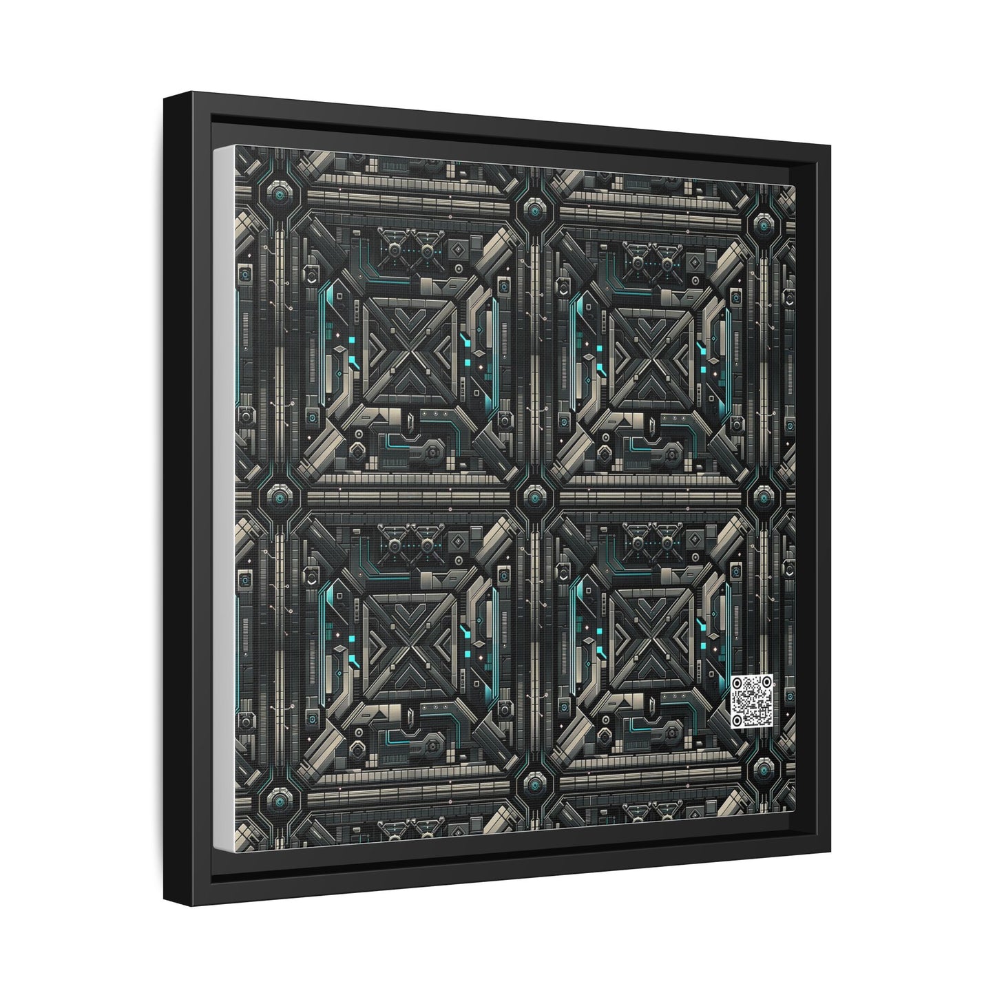 Tech Noir Futuristic Tech Aesthetic with a Dark Twist Matte Canvas, Framed (multi-color) - 8404 Design-59 A