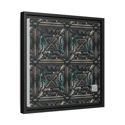 Tech Noir Futuristic Tech Aesthetic with a Dark Twist Matte Canvas, Framed (multi-color) - 8404 Design-59 A