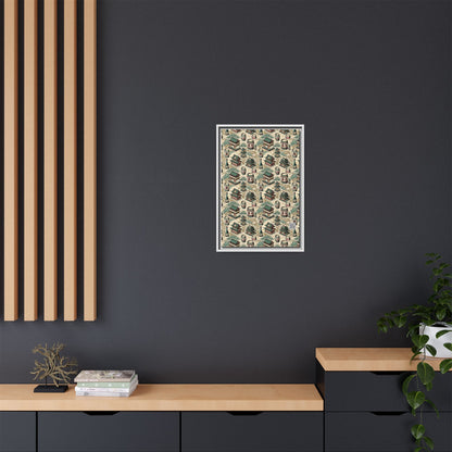 Cultural Artisanal Fusion Contemporary Cultural Elegance Matte Canvas, Framed (multi-Color) - 8404 Design-68 B