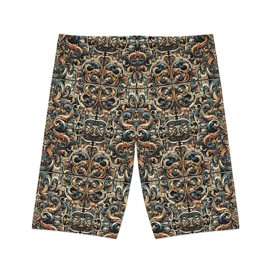 Urban Renaissance Historical Fusion With Street Edge Women's Bike Shorts - 8404 Design-59