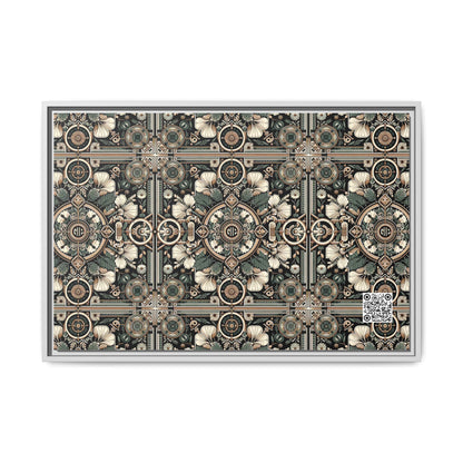 Cyber Garden Party Tech Garden Extravaganza Matte Canvas, Framed (multi-Color) - 8404 Design-66 A