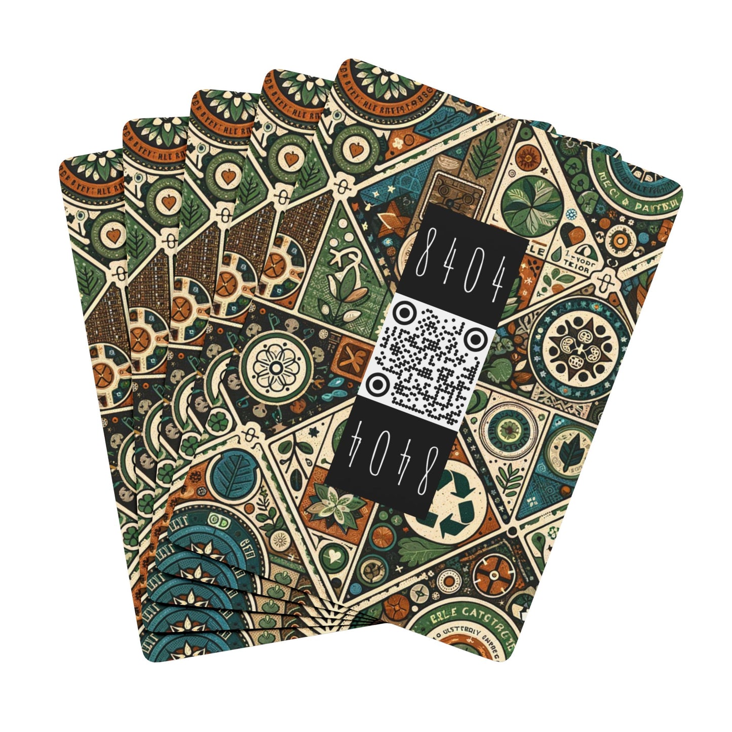 Sustainable Streetwear Sustainability-conscious Urban Style Poker Playing Cards - 8404 Design-67 B