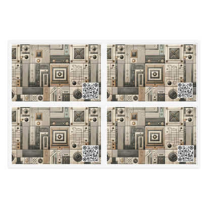 Tech Utility Chic Tech-Forward Minimalist Sticker Sheets - 8404 Design-54