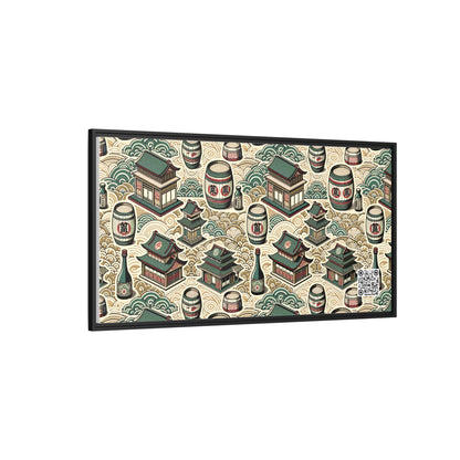 Cultural Artisanal Fusion Contemporary Cultural Elegance Matte Canvas, Framed (multi-Color) - 8404 Design-68 B