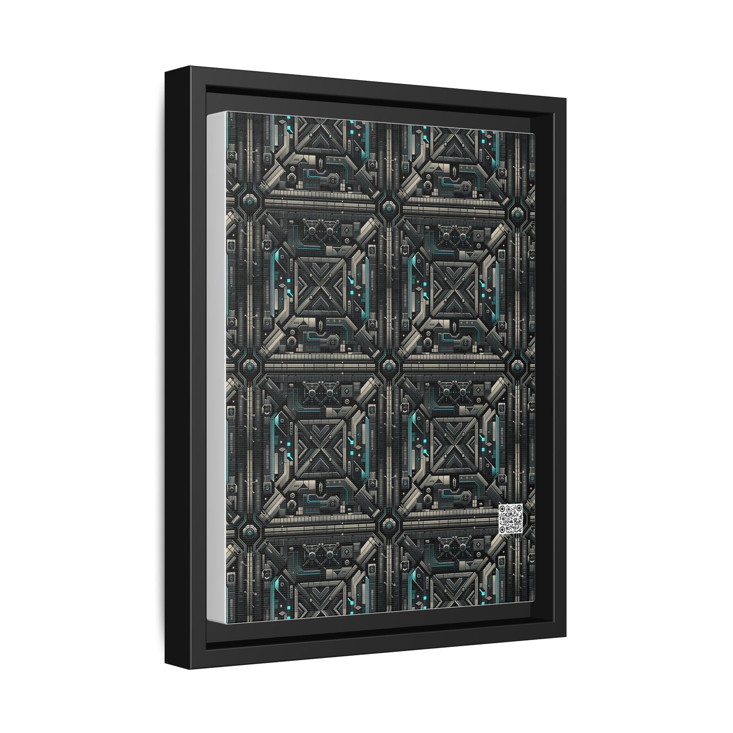 Tech Noir Futuristic Tech Aesthetic with a Dark Twist Matte Canvas, Framed (multi-color) - 8404 Design-59 A