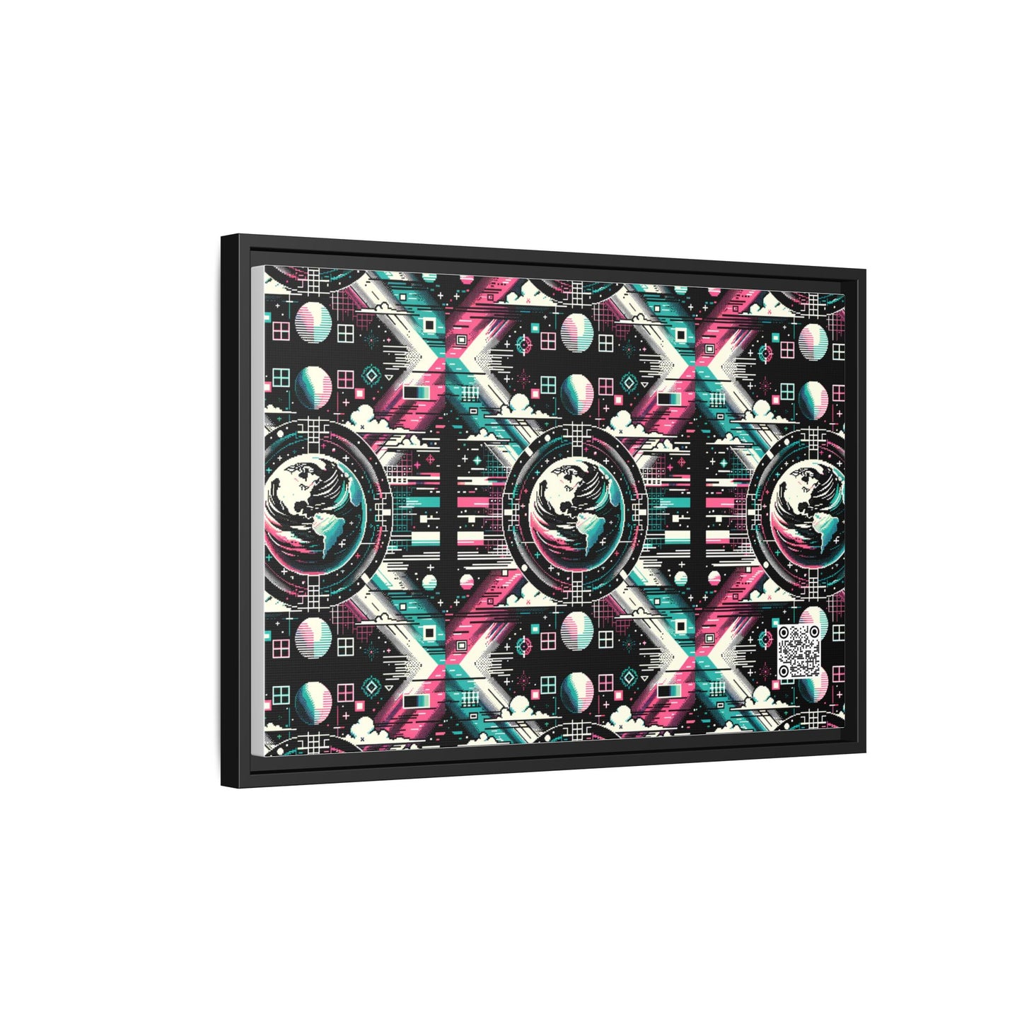 Digital Artistry Digital-native Streetwear Matte Canvas, Framed (multi-color) - 8404 Design-62 B