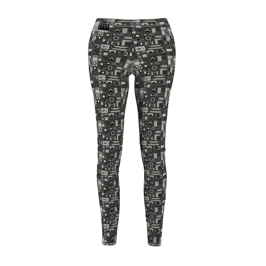 Digital Minimalism Minimalist Tech Women's Cut & Sew Casual Leggings - 8404 Design-62