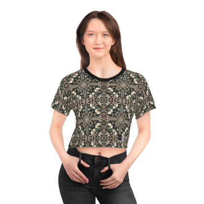 Cyber Garden Party Tech Garden Extravaganza Crop Tee - 8404 Design-66