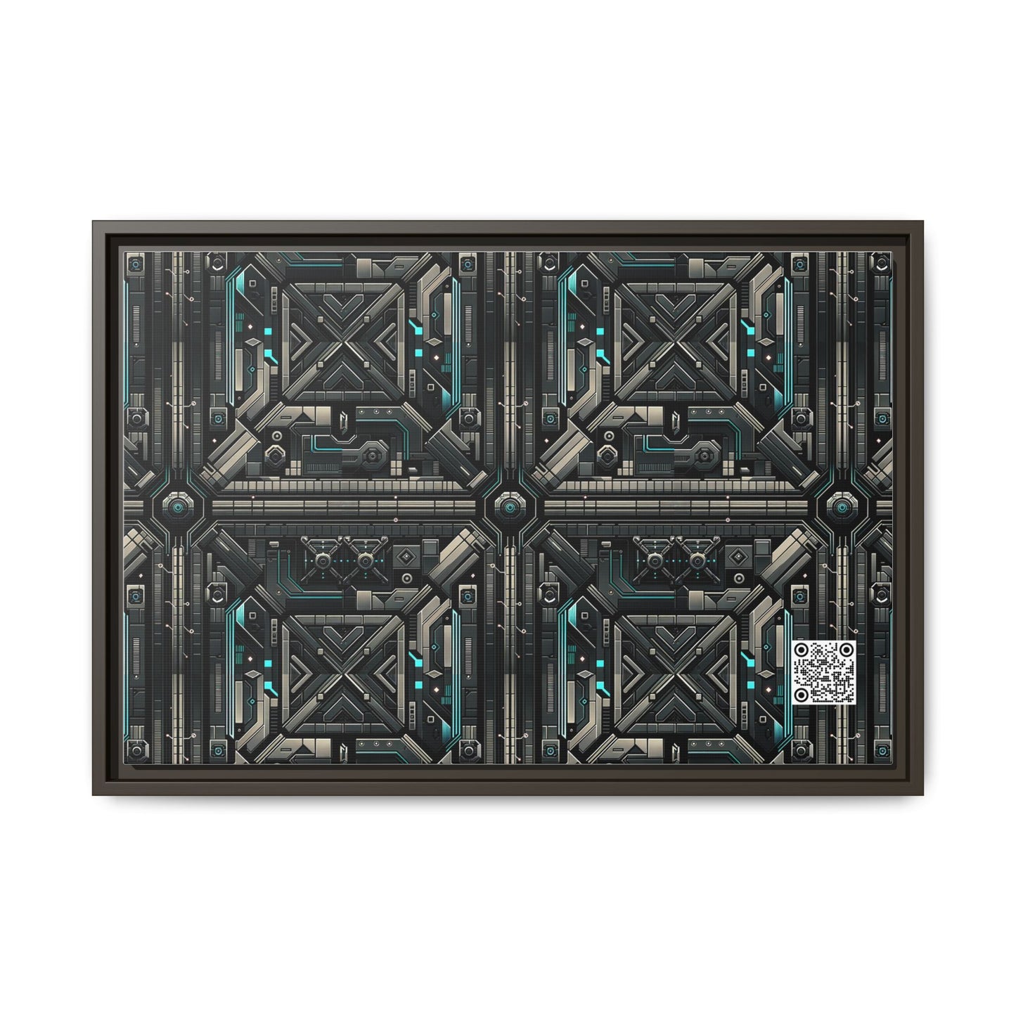 Tech Noir Futuristic Tech Aesthetic with a Dark Twist Matte Canvas, Framed (multi-color) - 8404 Design-59 B