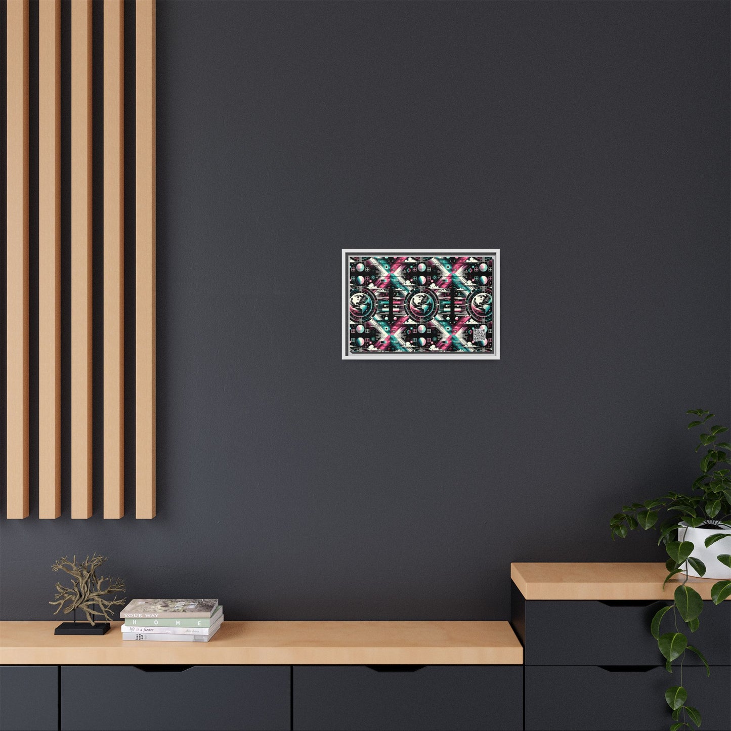 Digital Artistry Digital-native Streetwear Matte Canvas, Framed (multi-color) - 8404 Design-62 B