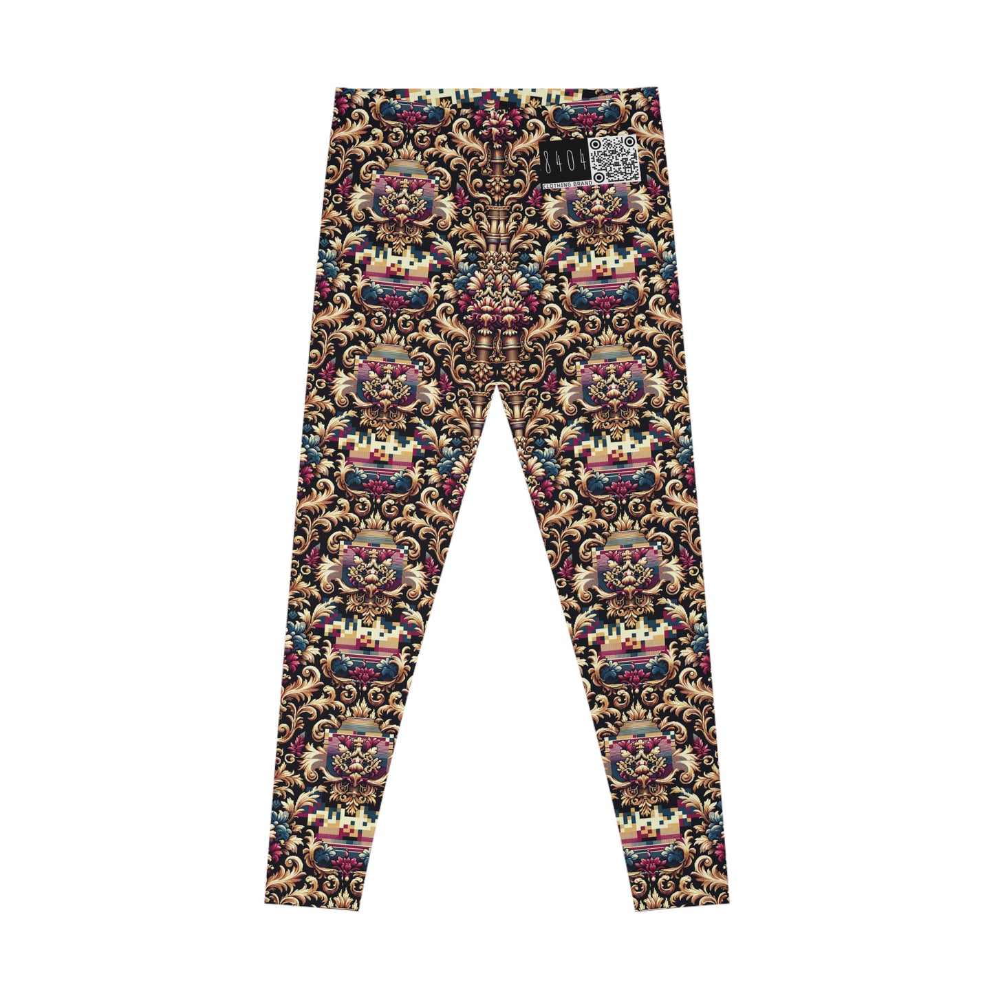 Digital Renaissance Modern Baroque Fusion Stretch Leggings - 8404 Design-53