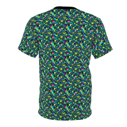 Tech-Infused Neon Tech-Forward Streetwear Unisex Cut & Sew Tee - 8404 Design-65