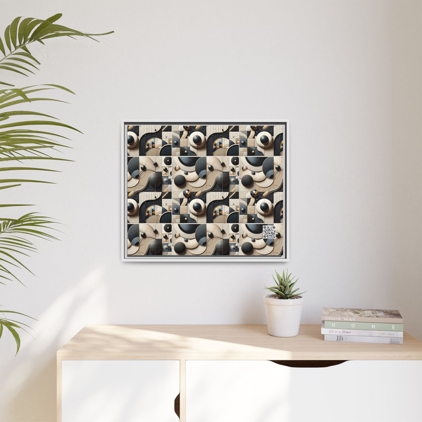 Tech-forward Luxe Streetwear Tech Luxe Fusion Matte Canvas, Framed (multi-color) - 8404 Design-71 B