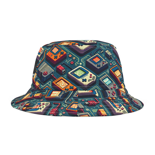 Retro Gaming Revival Nostalgic Tech Bucket Hat - 8404 Design-62