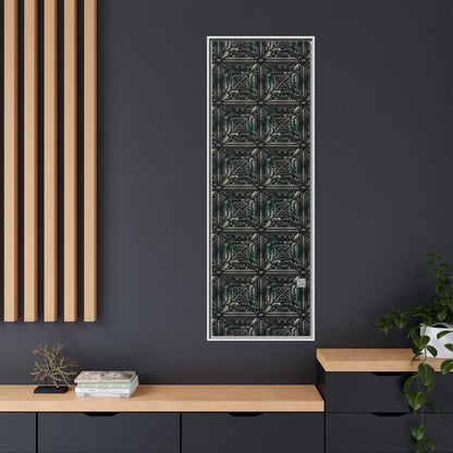 Tech Noir Futuristic Tech Aesthetic with a Dark Twist Matte Canvas, Framed (multi-color) - 8404 Design-59 B