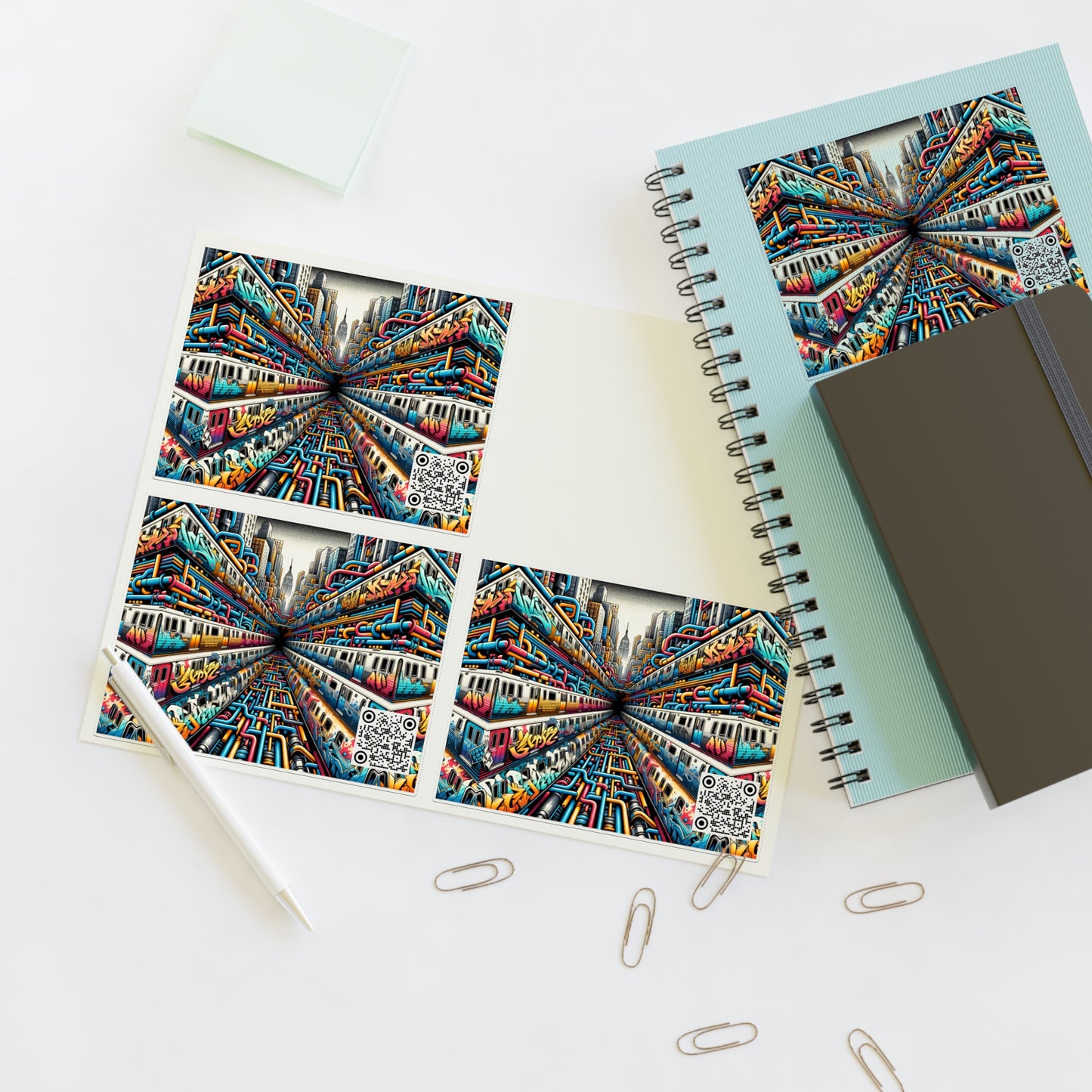Retro Graffiti Revival Retro Urban Street Art Sticker Sheets - 8404 Design-41
