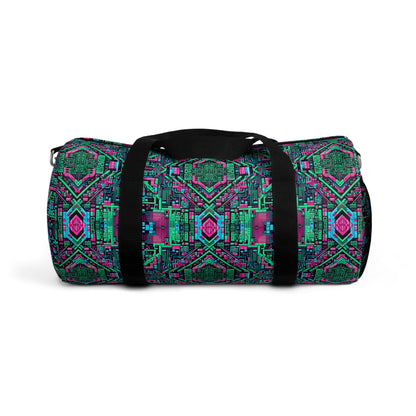 Digital Glitch Vibes Tech-Inspired Streetwear Duffel Bag - 8404 Design-71