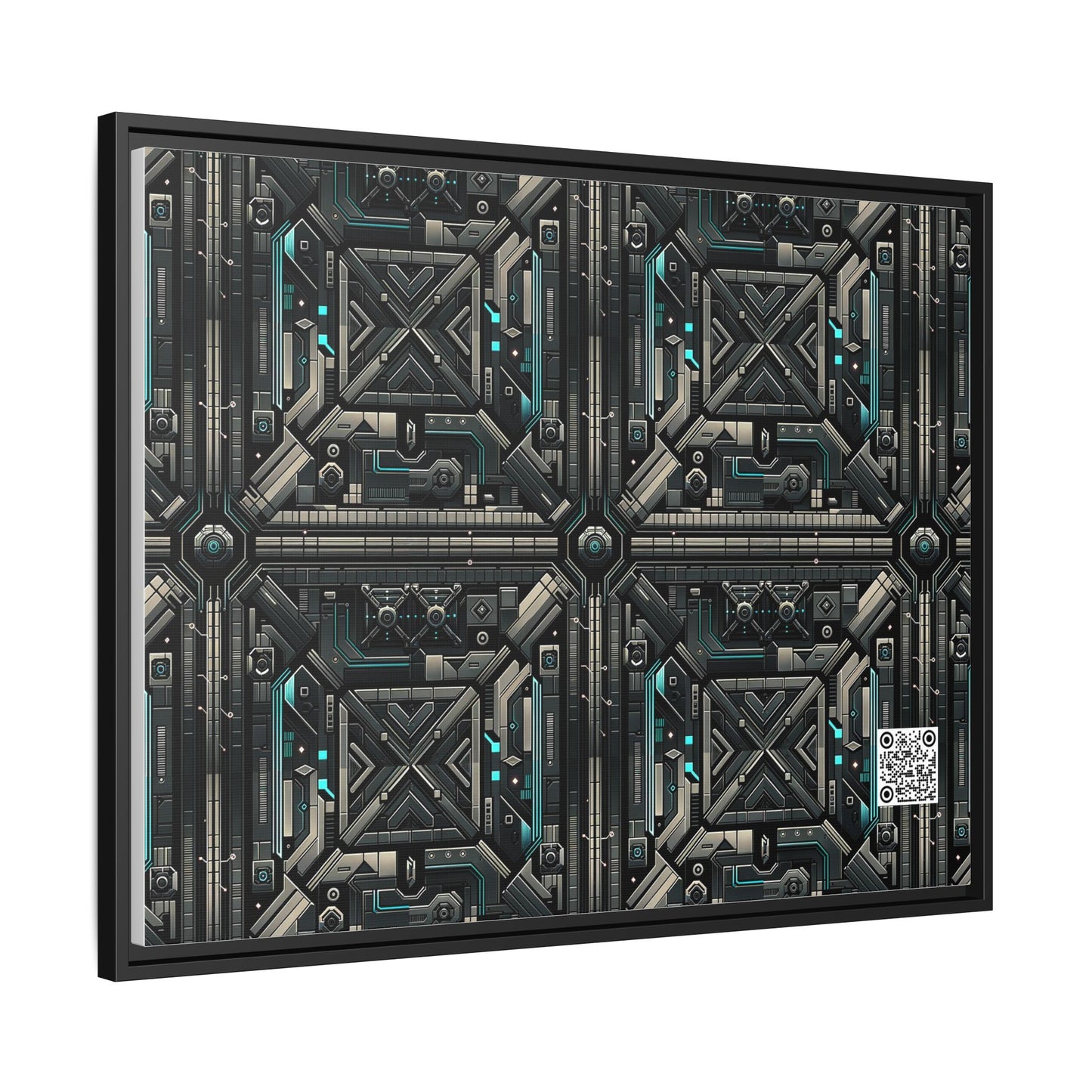 Tech Noir Futuristic Tech Aesthetic with a Dark Twist Matte Canvas, Framed (multi-color) - 8404 Design-59 A