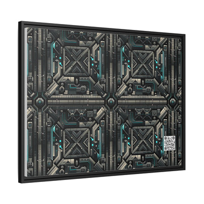 Tech Noir Futuristic Tech Aesthetic with a Dark Twist Matte Canvas, Framed (multi-color) - 8404 Design-59 A