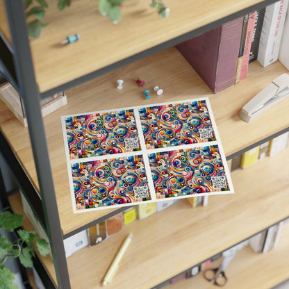 Digital Artistic Expression Artistic Streetwear Sticker Sheets - 8404 Design-49