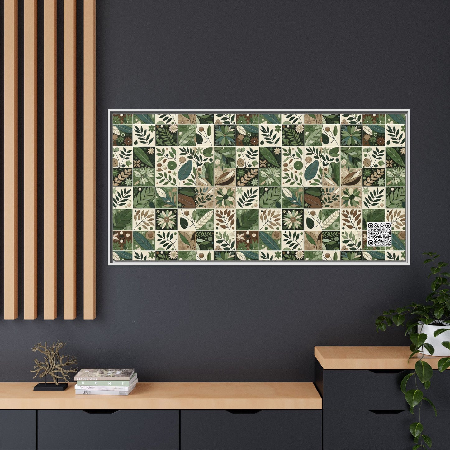 Streetwear Sustainability Environmentally Conscious Streetwear with a Natural Aesthetic Matte Canvas, Framed (multi-color) - 8404 Design-57 B